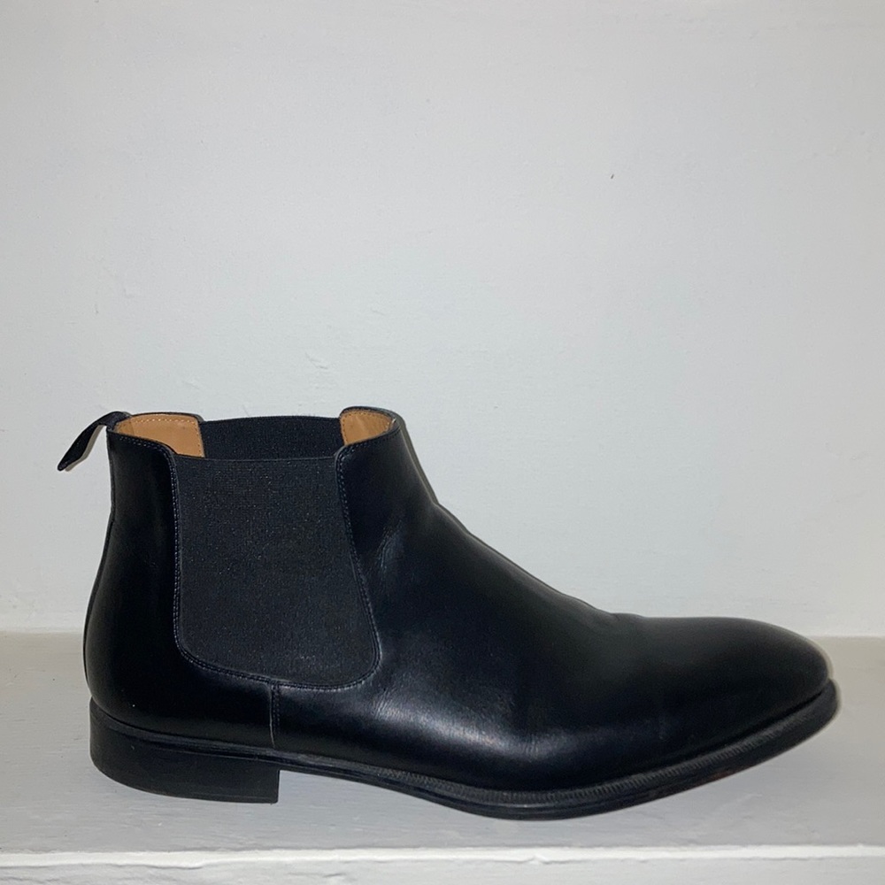 Magnanni Size 12 Black Men’s Black Ankle Boots ‘Bruce Springsteen’ Style Leather